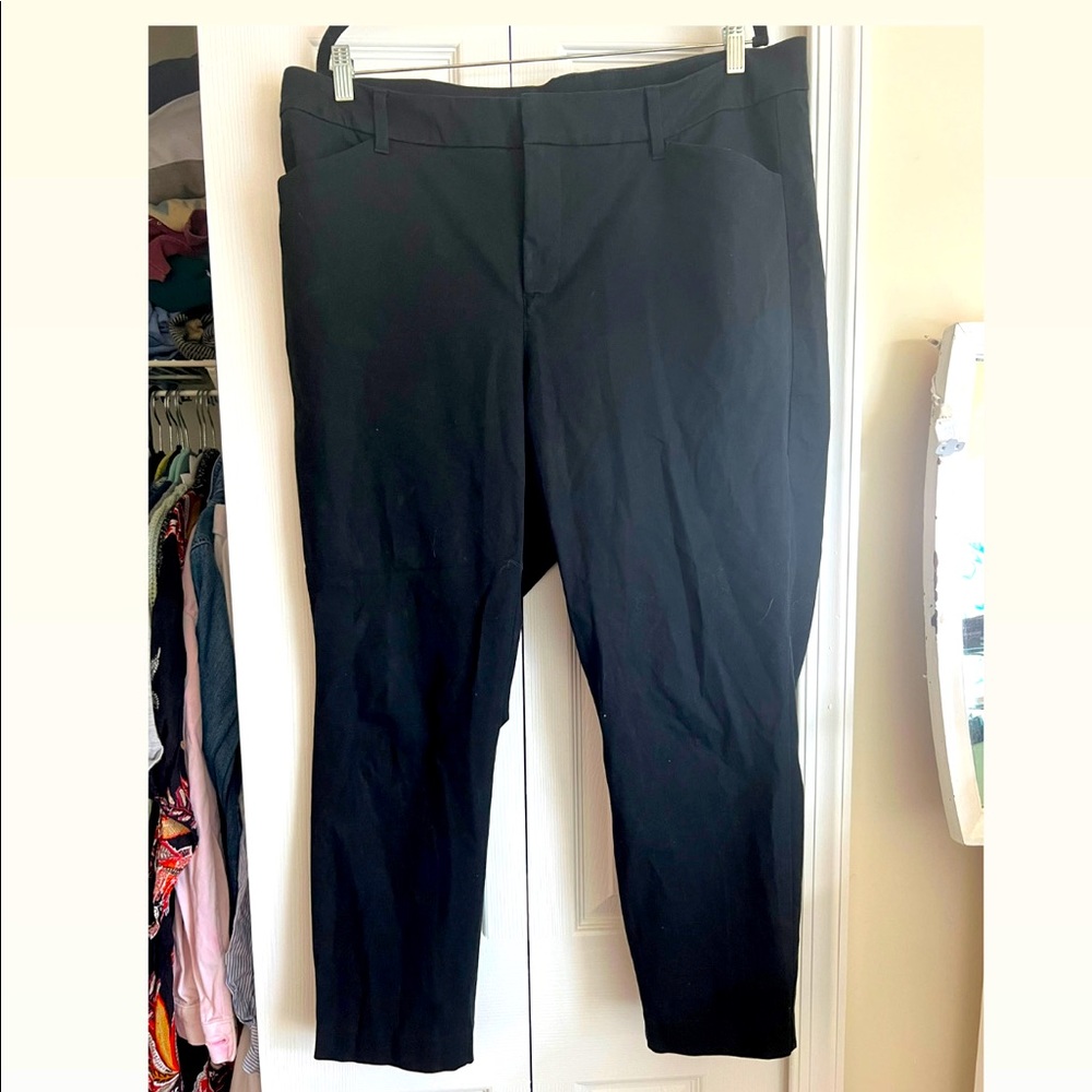 High Rise Wide Leg Work Pants